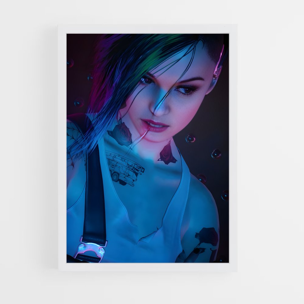 Poster Judy Alvarez – affiche Cyberpunk (vue 3)